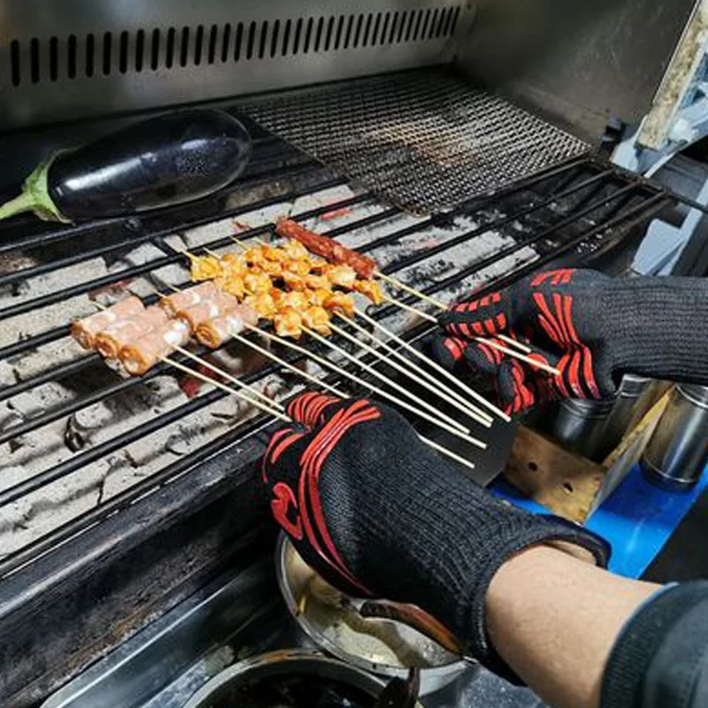 Flame Retardant Non-slip BBQ F - Oven Mitt Silicone のレビューと価格