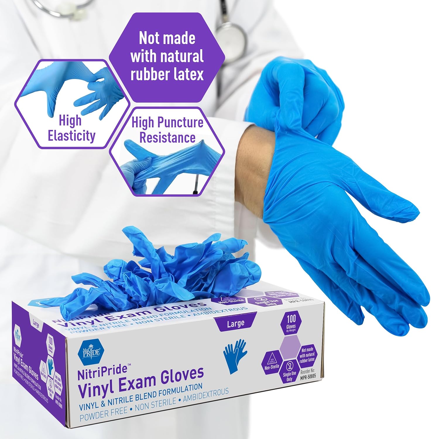 Nitrile/Vinyl Blend Exam Glove - Exam Glove Nitrile のレビューと価格