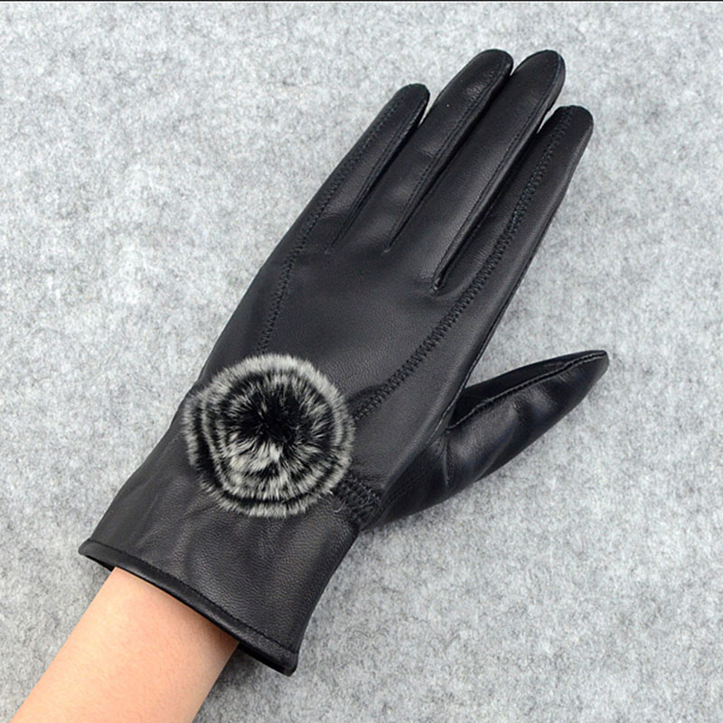 Women Winter Genuine Leather G - Wool Glove Lined のレビューと価格