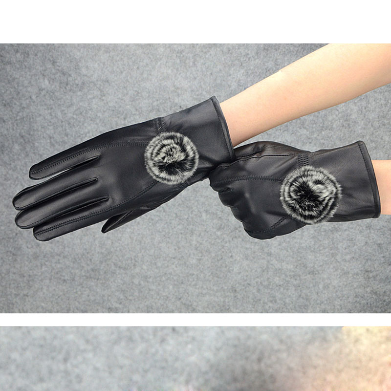 Women Winter Genuine Leather G - Wool Glove Lined のレビューと価格