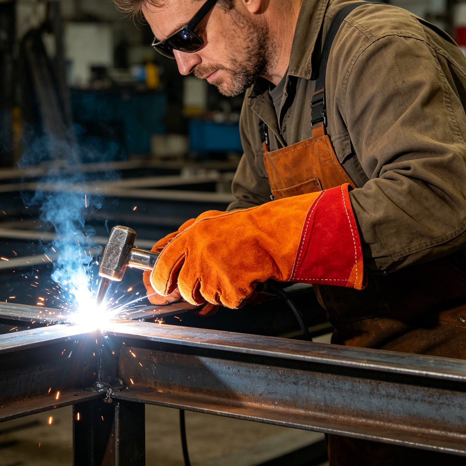 1Pair Welding Gloves Cowhide F - Heat Resistant Glove のレビューと価格