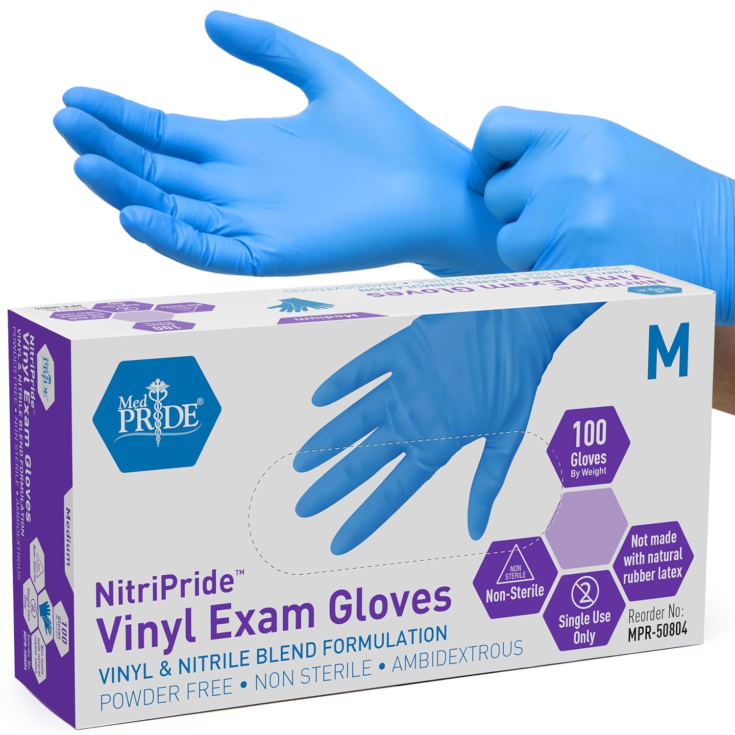 Powder-Free Nitrile/Vinyl Blen - Latex Disposable Glove のレビューと価格