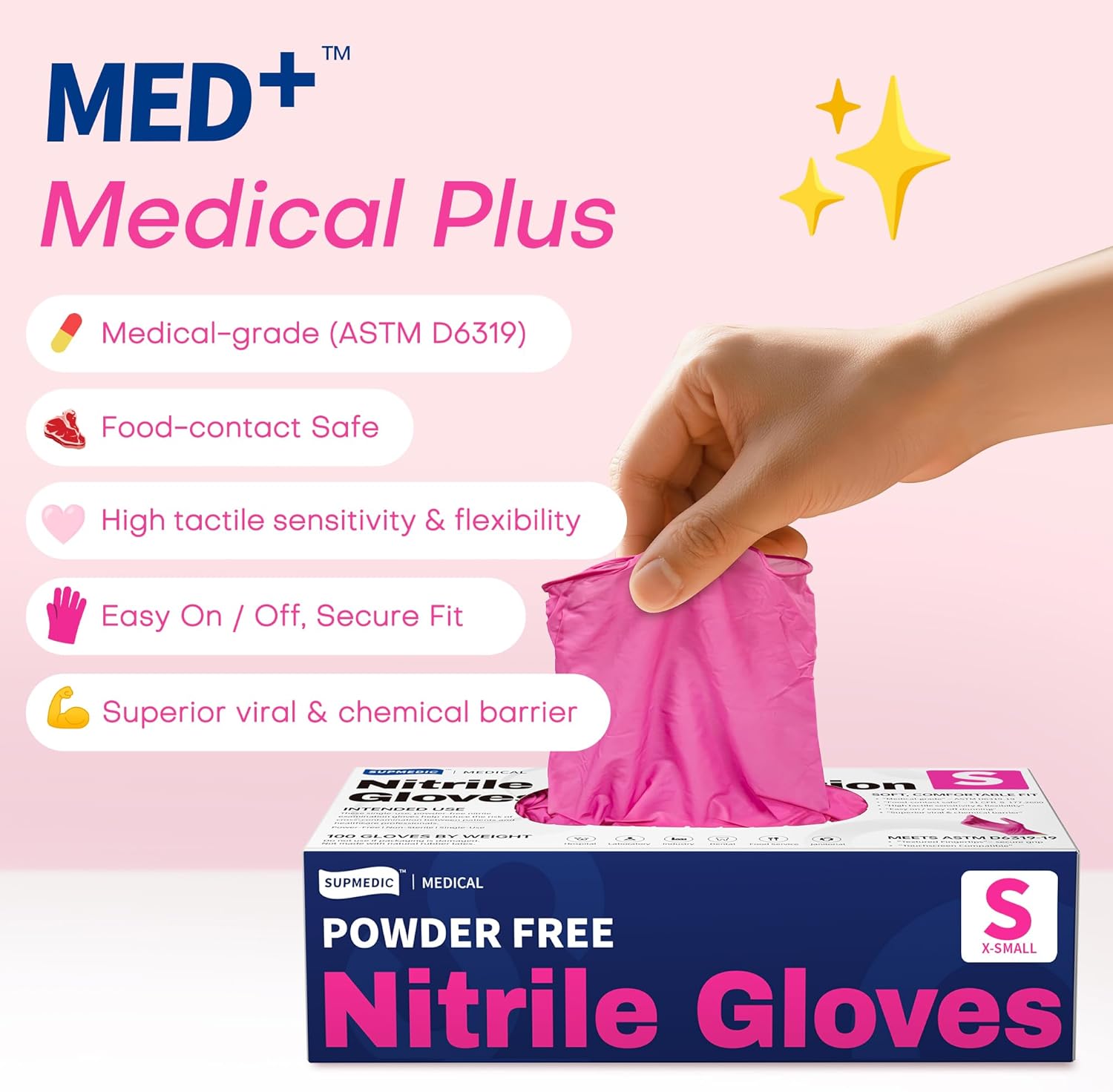 4 Mil Nitrile Exam Gloves, Pow - Exam Glove Nitrile のレビューと価格