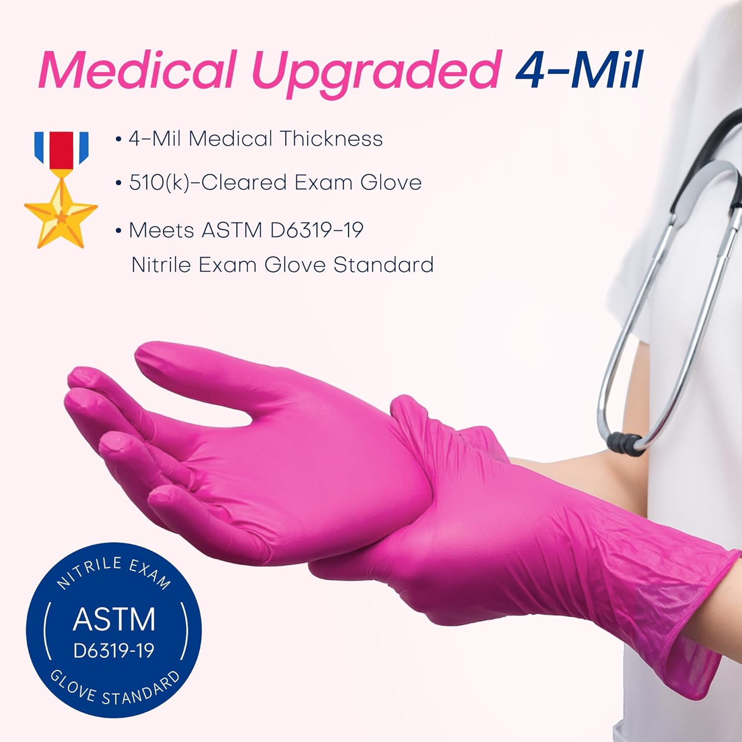 4 Mil Nitrile Exam Gloves, Pow - Exam Glove Nitrile のレビューと価格