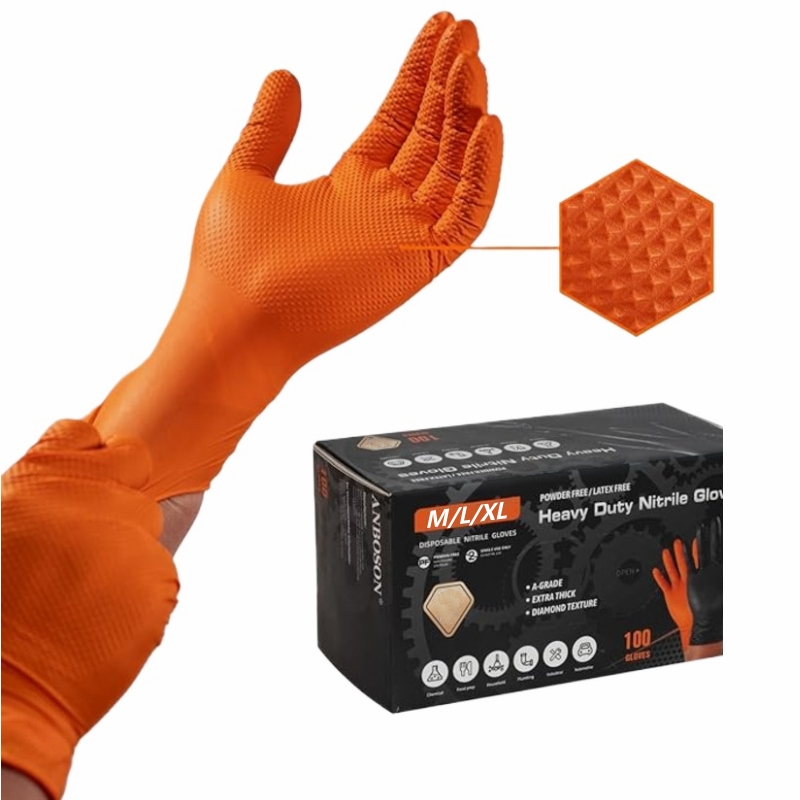 8Mil Heavy Duty Orange Nitrile - Nitrile Mechanic Glove のレビューと価格