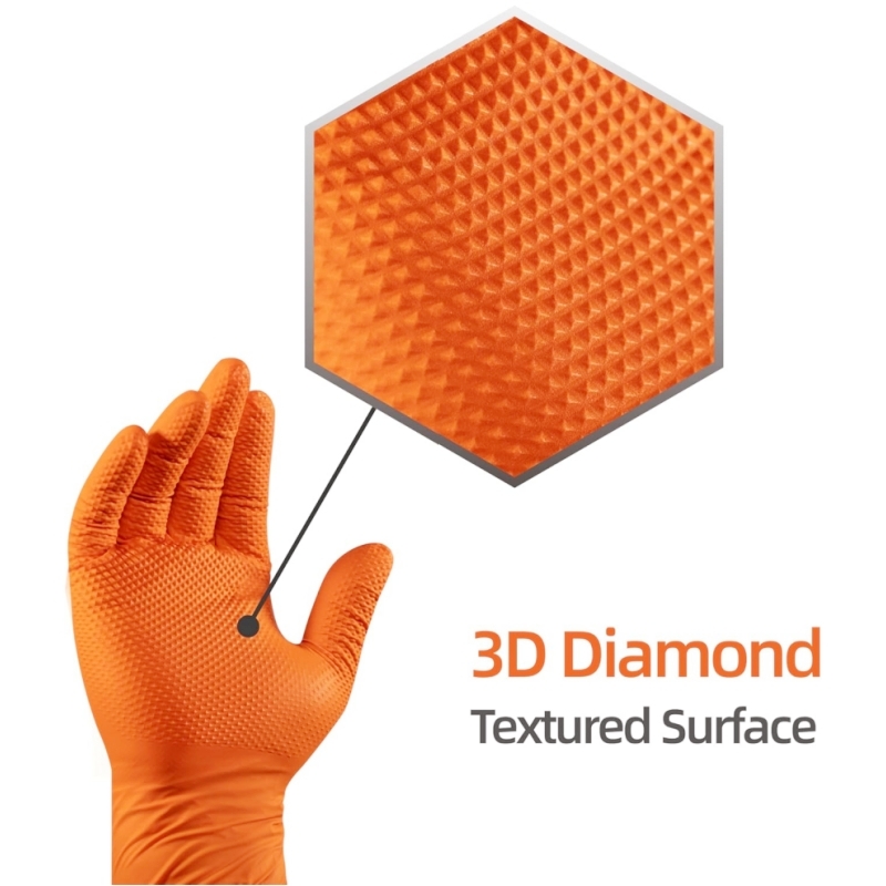 8Mil Heavy Duty Orange Nitrile - Nitrile Mechanic Glove のレビューと価格