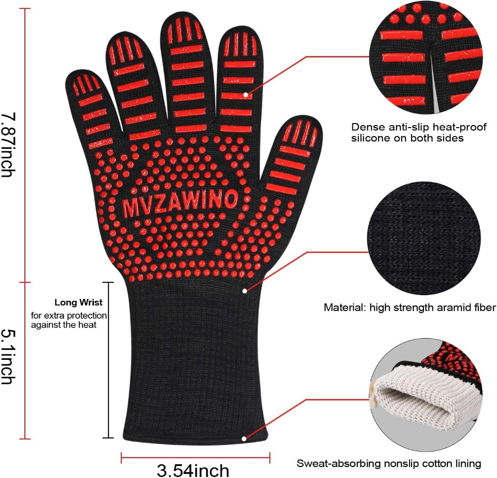 1472°F Extreme Heat Resistant  - Oven Mitt Silicone のレビューと価格