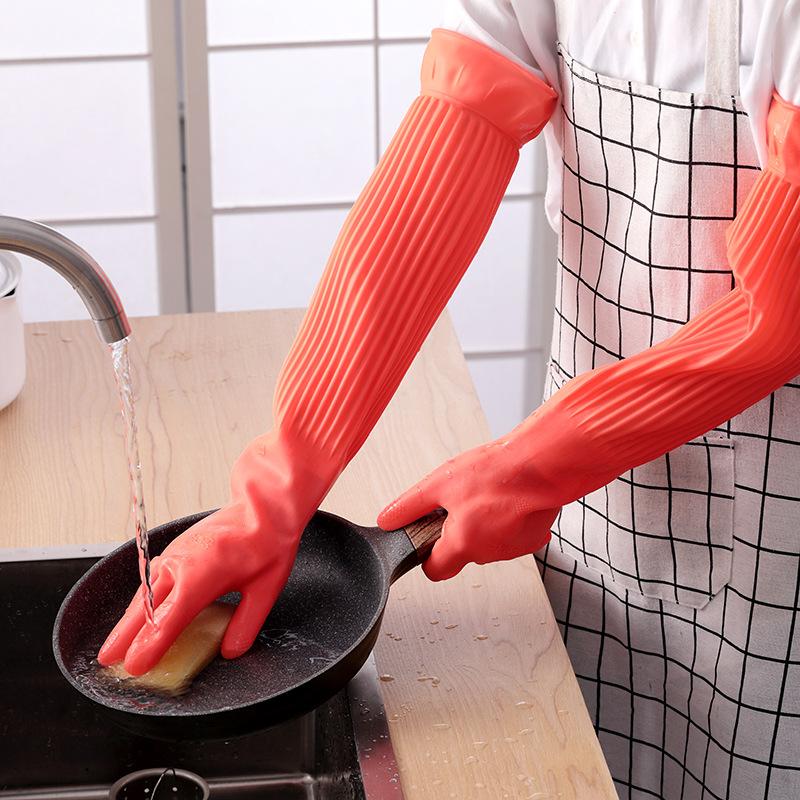 Long Reusable Rubber Dishwashi - Dish Glove Rubber のレビューと価格