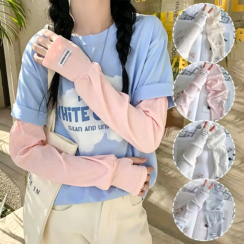Summer Loose Ice Silk Uv Prote - Fingerless Glove Knit のレビューと価格