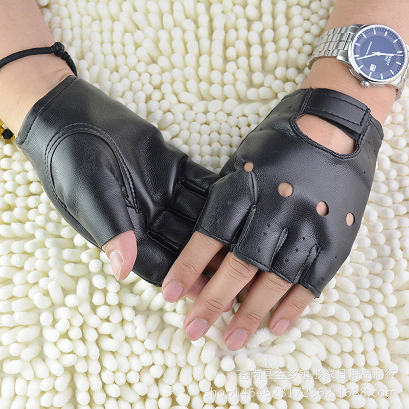 Leather Gloves Black Fingerles - Leather Driving Glove のレビューと価格
