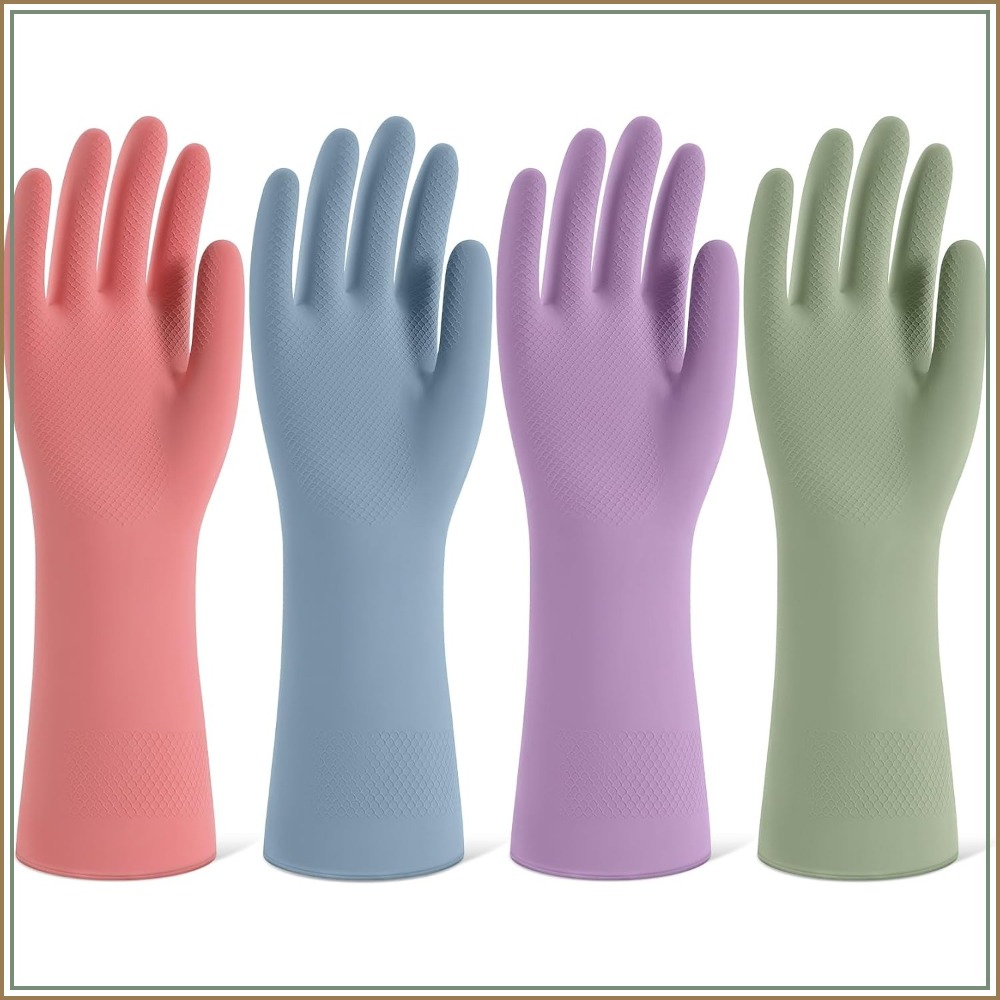 4 Pairs Rubber Cleaning Gloves - Rubber Glove Cleaning のレビューと価格