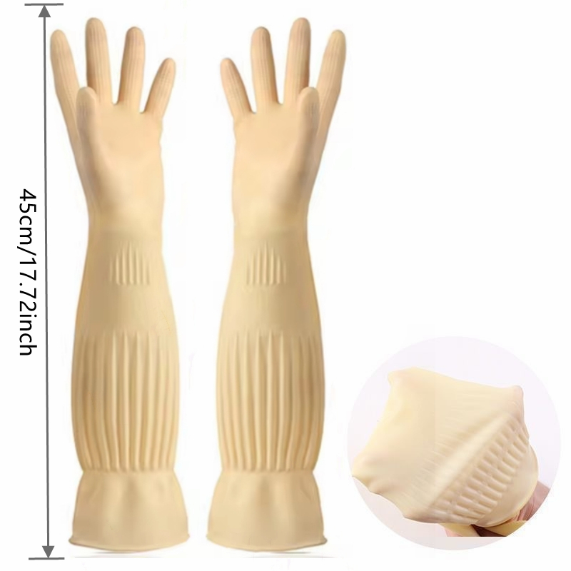 Long Reusable Rubber Dishwashi - Dish Glove Rubber のレビューと価格