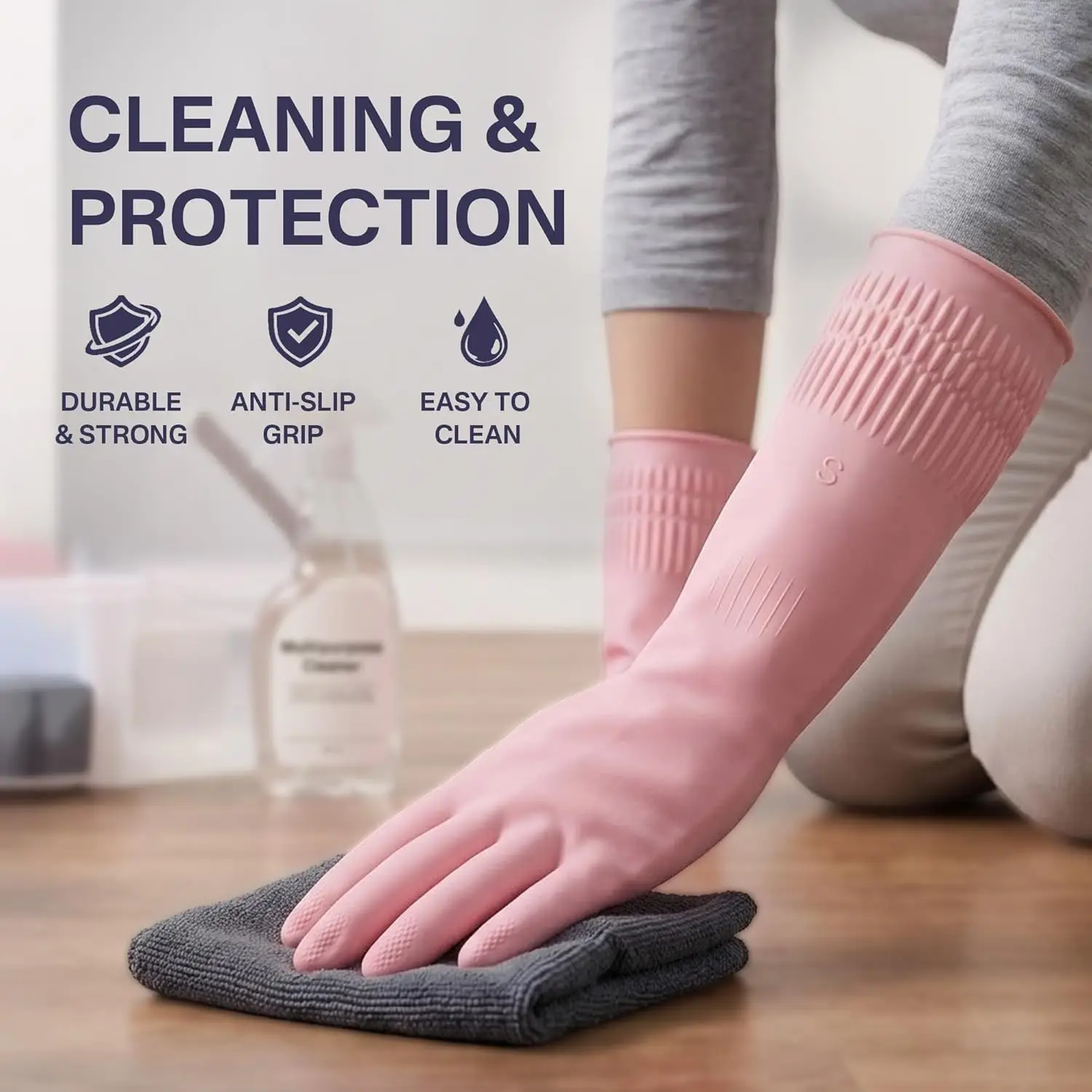 Reusable Rubber Dishwashing Gl - Rubber Glove Cleaning のレビューと価格