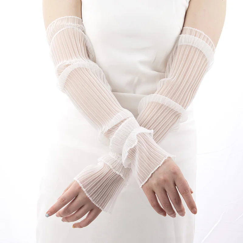 Summer Long Fingerless Gloves  - Fingerless Glove Knit のレビューと価格