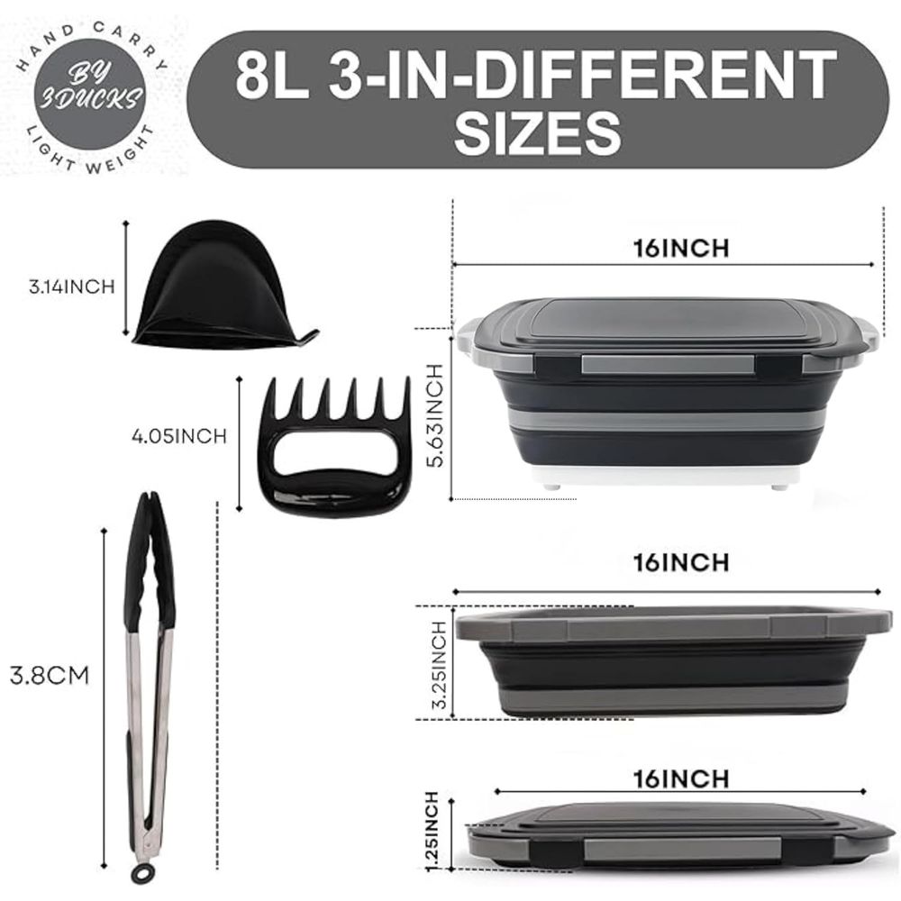 Portable 8L BBQ Prep Tub with  - Heat Resistant Glove のレビューと価格