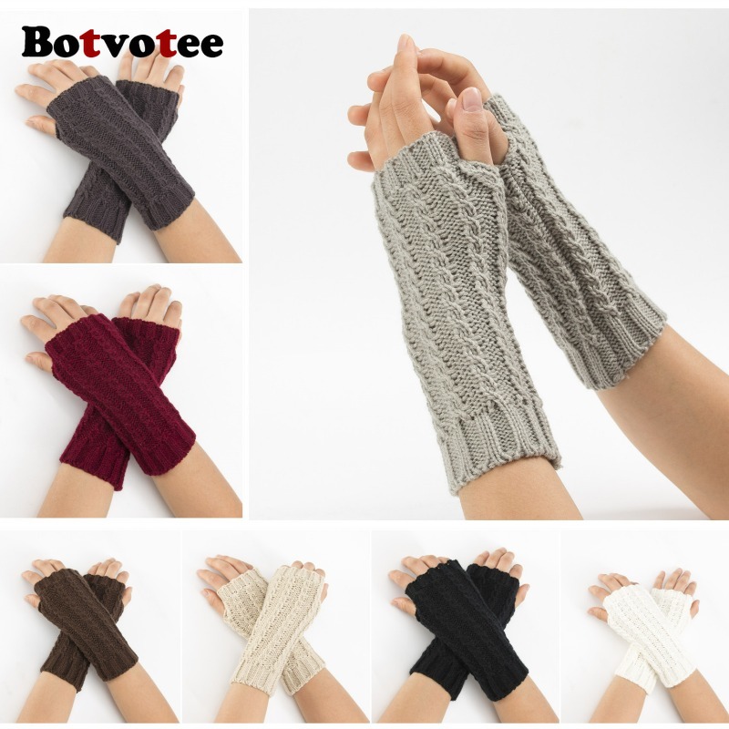 Botvotee Y2k Half Finger Winte - Fingerless Glove Knit のレビューと価格