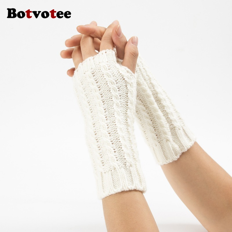 Botvotee Y2k Half Finger Winte - Fingerless Glove Knit のレビューと価格