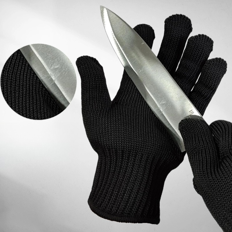1 Pair Black Steel Wire Metal  - Cut Resistant Glove のレビューと価格